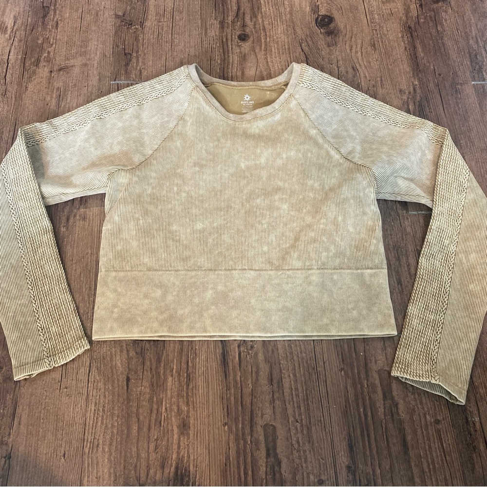Offline by aerie Ribbed Long Sleeve Crop Top XL - Picture 2 of 6